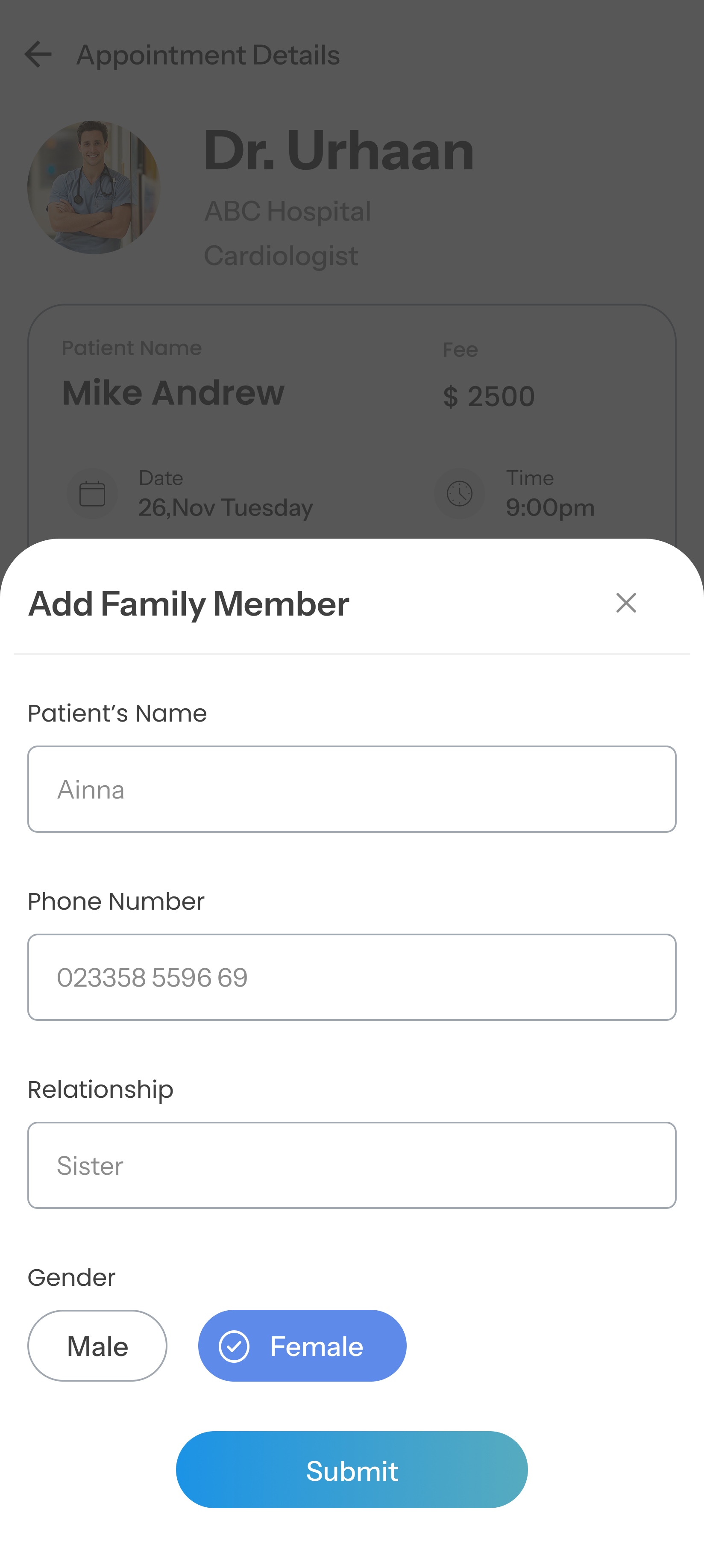 Add Family Memberf