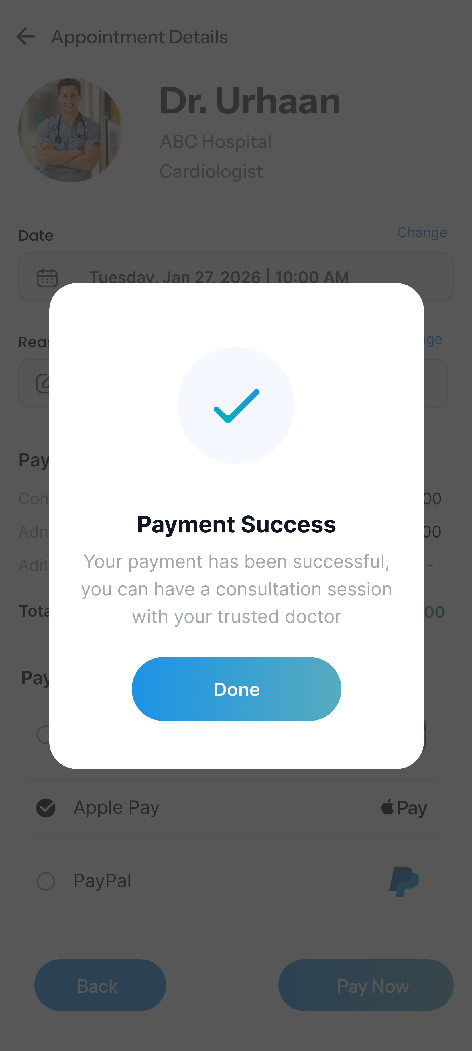 Successful payment